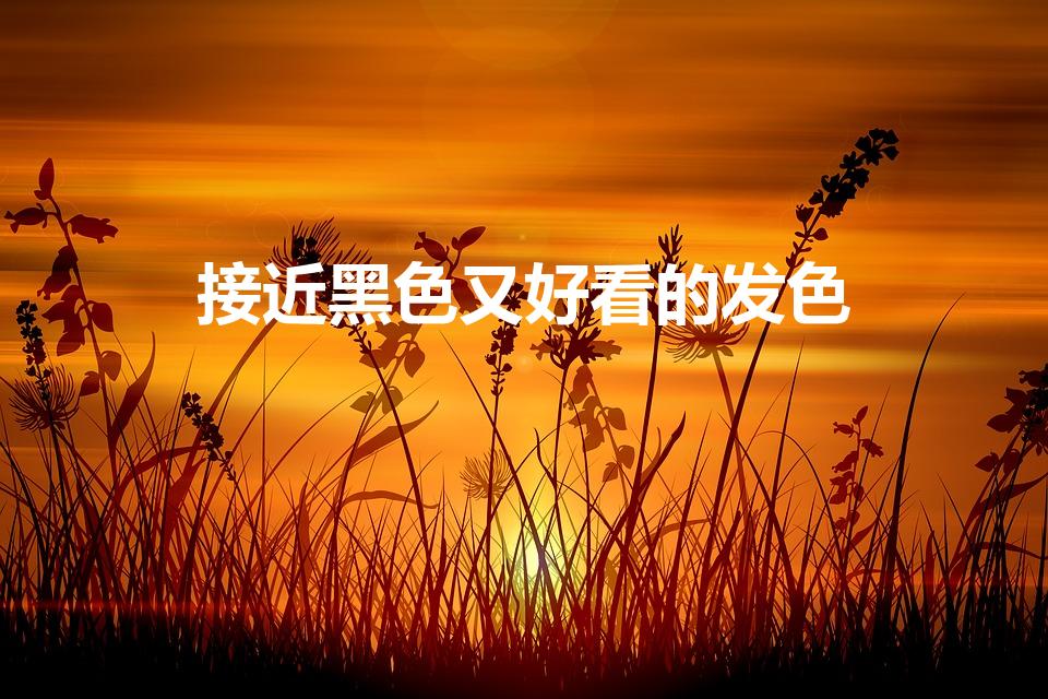 接近黑色又好看的发色（染什么颜色接近黑色且不掉色）