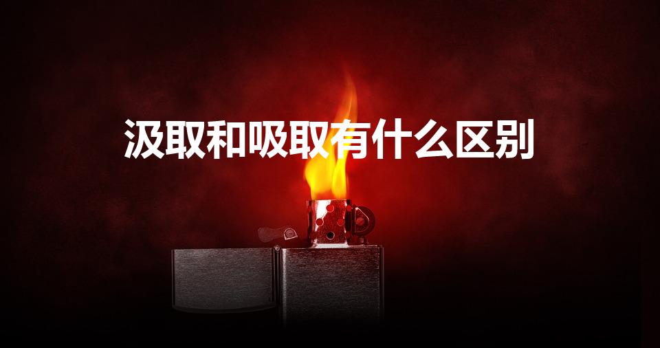 汲取和吸取有什么区别（汲取与吸取有什么区别）