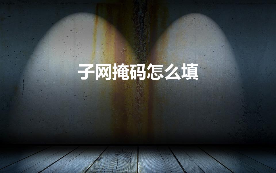 子网掩码怎么填（子网掩码怎么填,后面的网关呢）