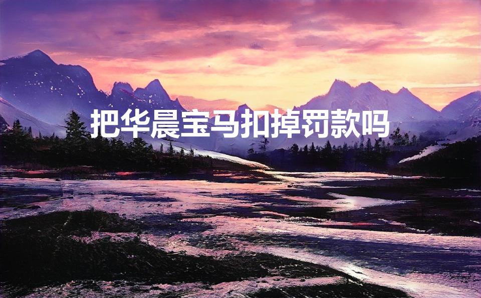 把华晨宝马扣掉罚款吗（扣掉华晨宝马四个字交警会罚吗）