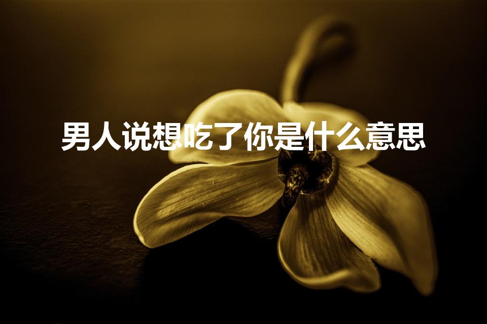 男人说想吃了你是什么意思（男生说要把我吃了是什么意思啊）
