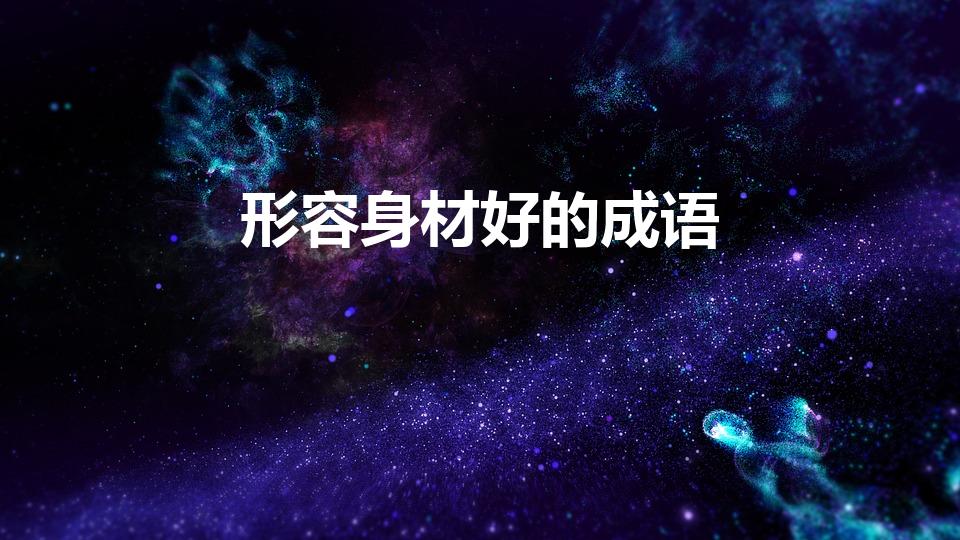 形容身材好的成语（形容女人身材好的成语）