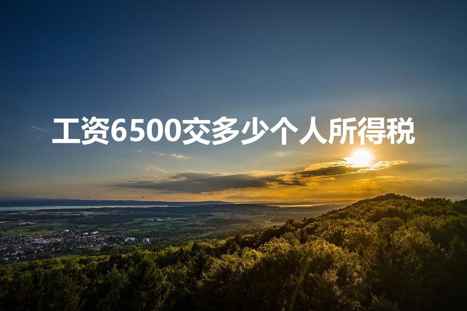 工资6500交多少个人所得税（6500扣多少个人所得税）
