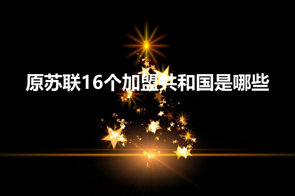 原苏联16个加盟共和国是哪些（苏联加盟共和国有哪些）