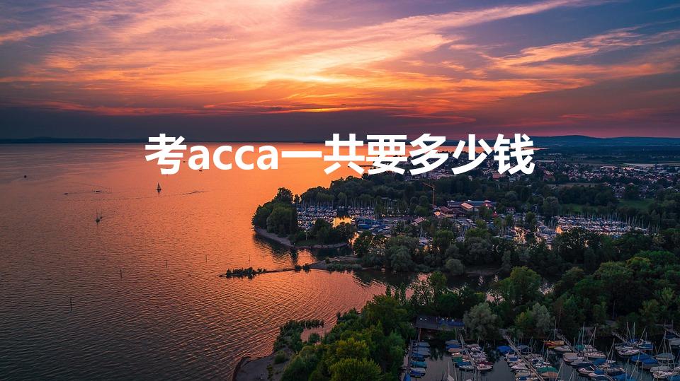 考acca一共要多少钱（考ACCA资格证总共要花多少钱）
