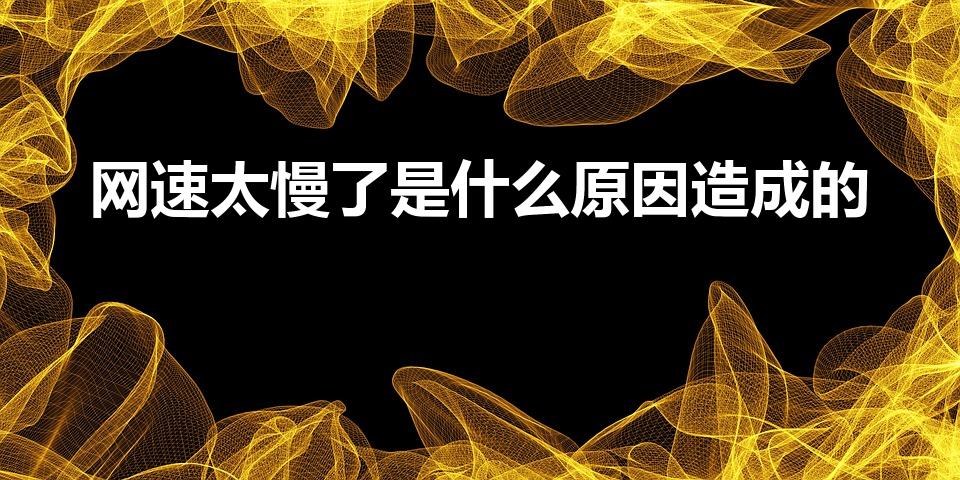 网速太慢了是什么原因造成的（网速慢的原因有哪些）