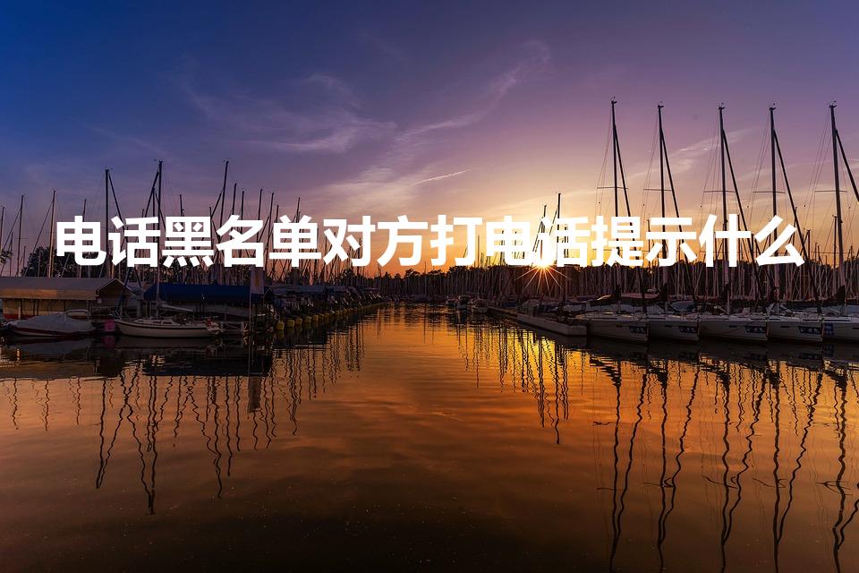 电话黑名单对方打电话提示什么（电话拉黑了打电话提示什么）