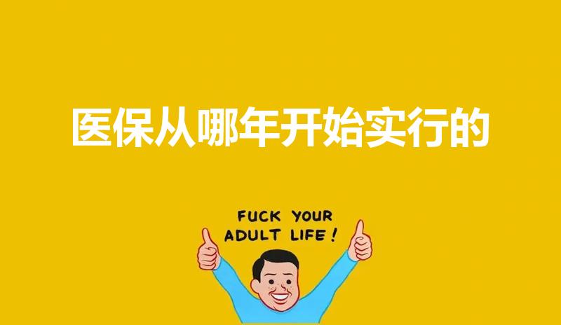 医保从哪年开始实行的（医疗保险是哪一年开始的）