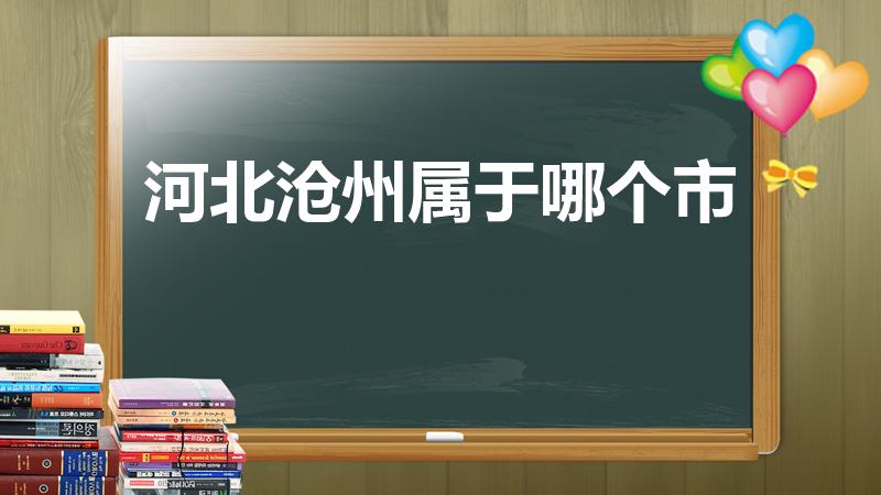 河北沧州属于哪个市（沧州市属于哪个省哪个市）