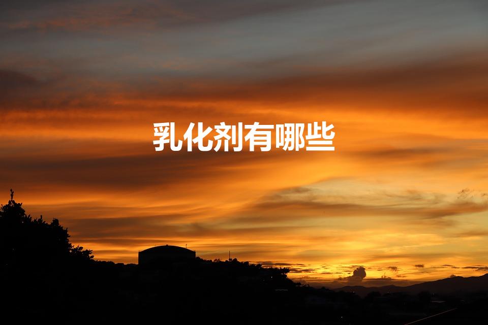 乳化剂有哪些（亲水型乳化剂有哪些）
