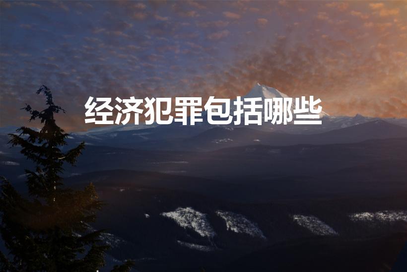经济犯罪包括哪些（什么是经济犯罪）