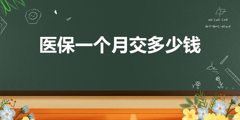 医保一个月交多少钱（医保加社保个人一个月交多少钱）