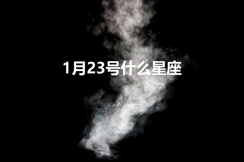 1月23号什么星座（1月23号生的是什么星座）