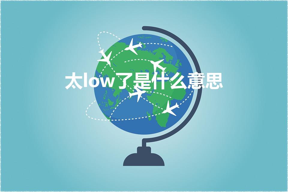 太low了是什么意思（你太low了是什么意思）