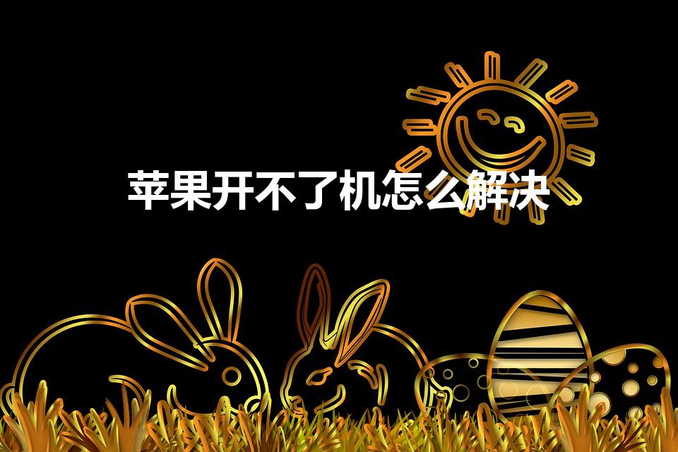 苹果开不了机怎么解决（苹果手机开不了机了怎么办）