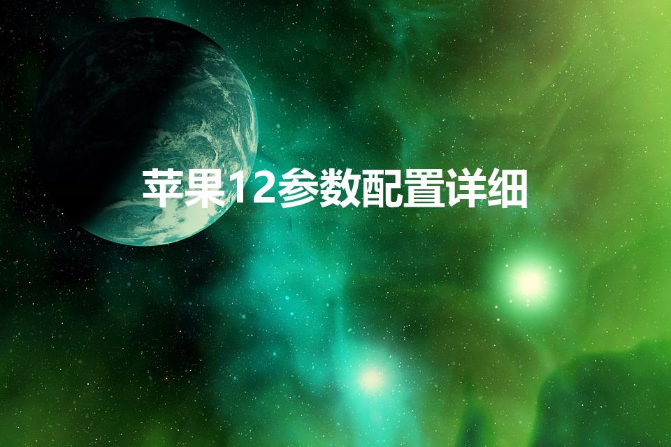 苹果12参数配置详细（iphone12参数）