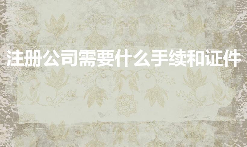 注册公司需要什么手续和证件（注册公司需要什么材料和手续）