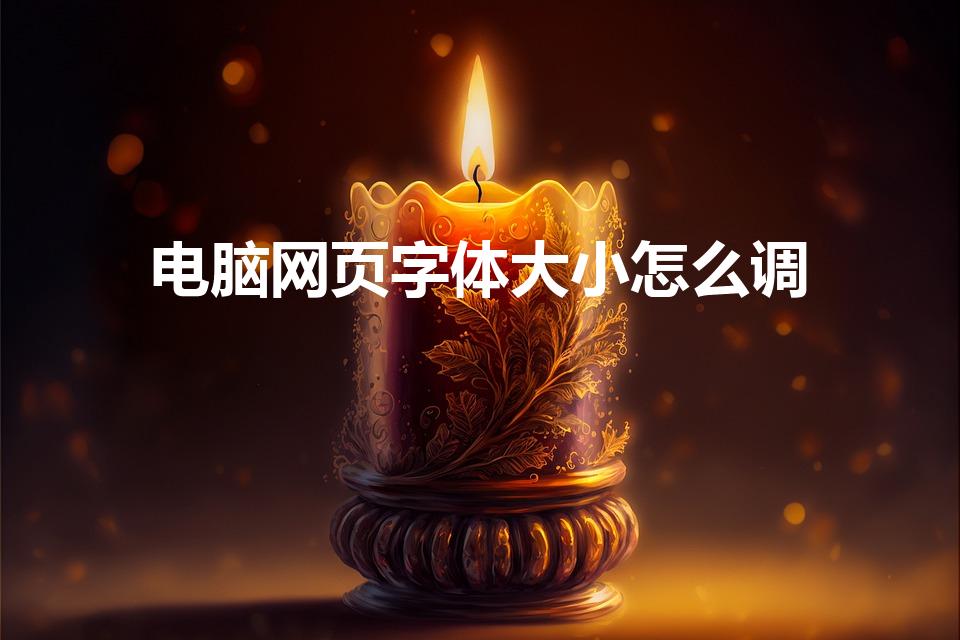 电脑网页字体大小怎么调（如何使电脑网页里的字体变大）
