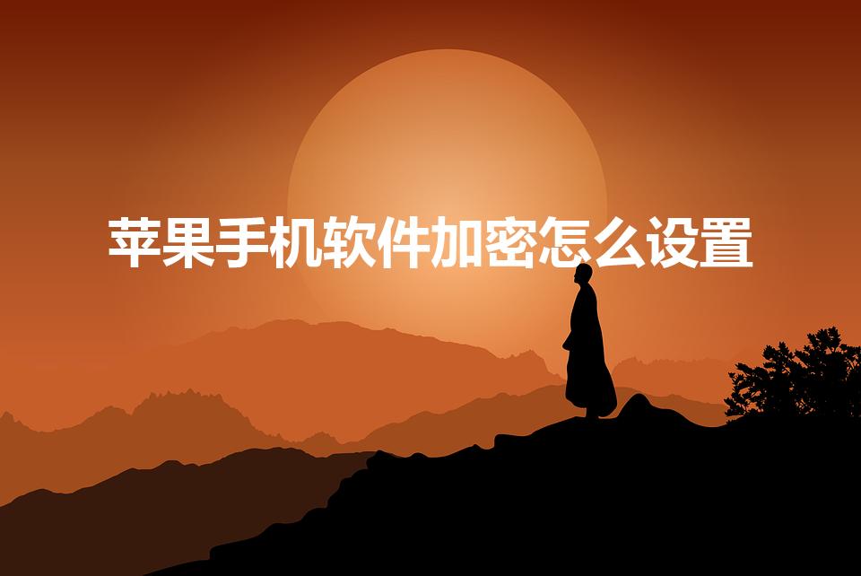 苹果手机软件加密怎么设置（苹果手机怎么给软件加密）