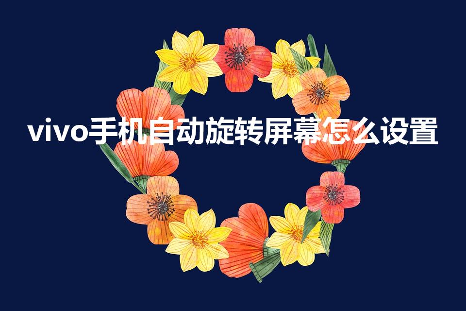 vivo手机自动旋转屏幕怎么设置（手机旋转屏幕怎么设置）