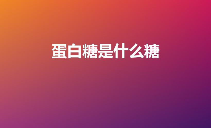 蛋白糖是什么糖（蛋白糖是指什么）