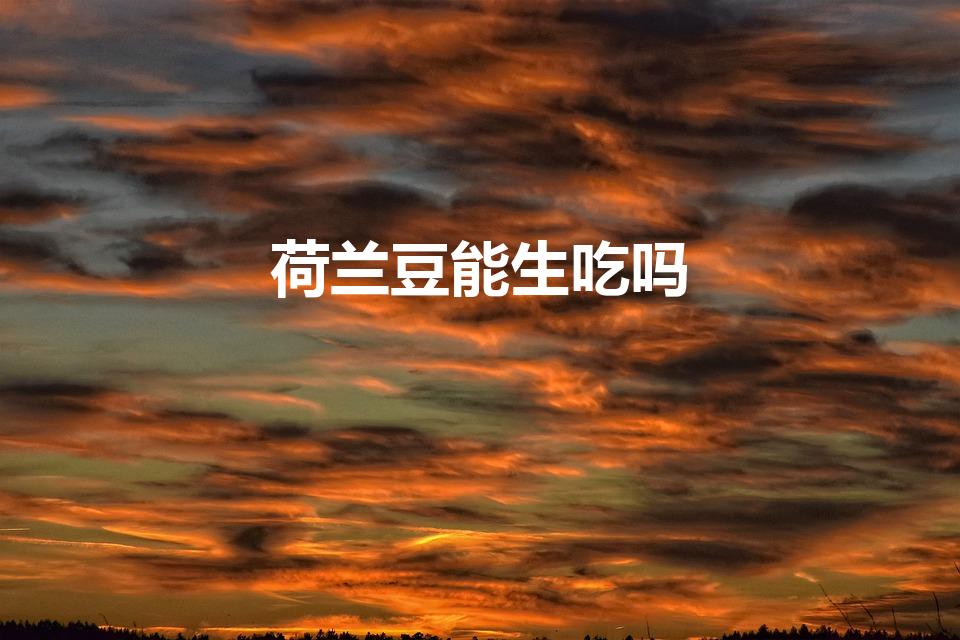 荷兰豆能生吃吗（荷兰豆可以生吃吗）