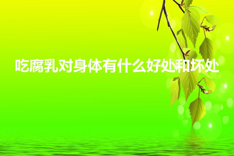 吃腐乳对身体有什么好处和坏处（吃腐乳有什么坏处和好处）