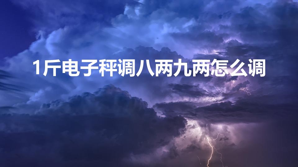1斤电子秤调八两九两怎么调（电子称怎么调成八两,九两称）