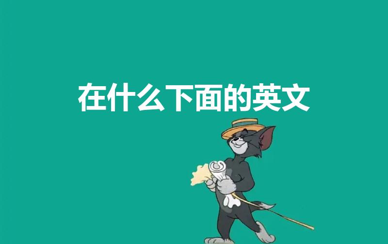 在什么下面的英文（在什么下面的英文怎么写）