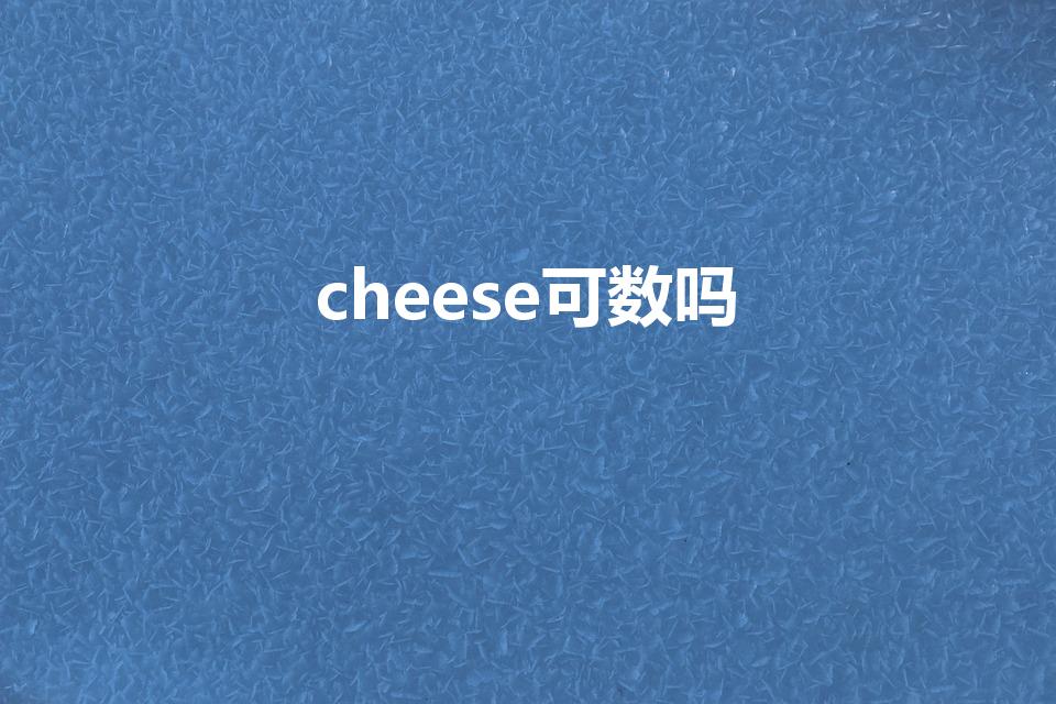 cheese可数吗（Cheese是可数名词吗）