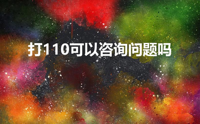 打110可以咨询问题吗（110除了报警 还能咨询问题吗）