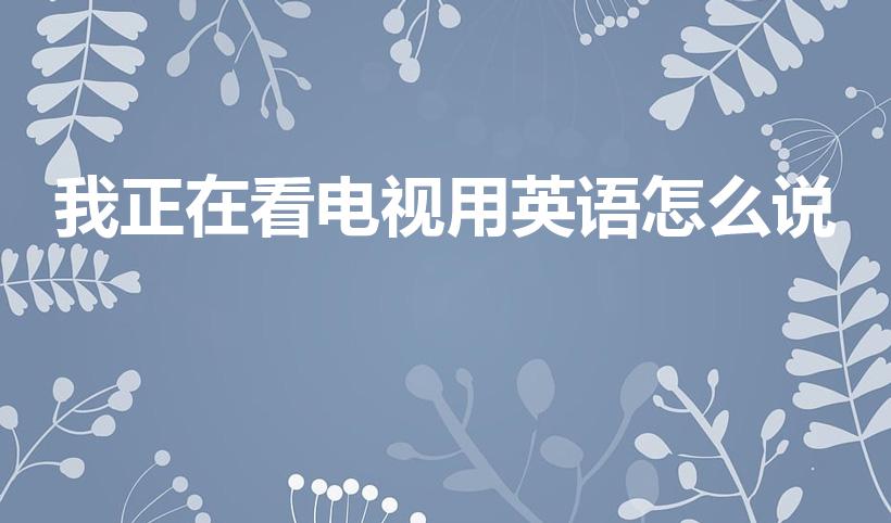 我正在看电视用英语怎么说（我在看电视。英语怎么说。）