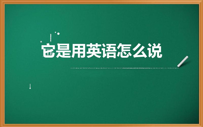 它是用英语怎么说（它是用英语怎么写）