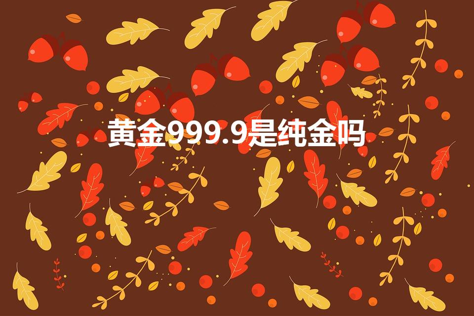 黄金999.9是纯金吗（黄金999.9是什么意思）