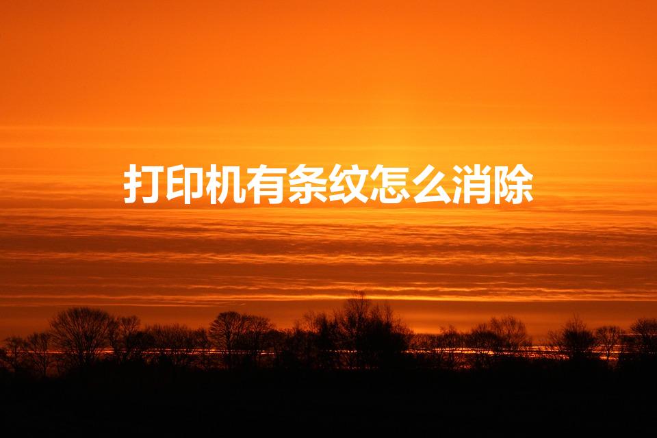 打印机有条纹怎么消除（打印机打印出条纹怎么办）