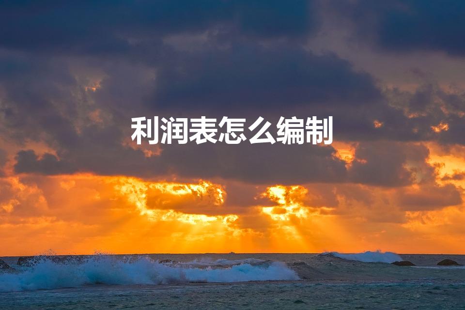 利润表怎么编制（利润表如何编制）