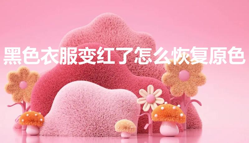 黑色衣服变红了怎么恢复原色（84把衣服洗成红色怎么恢复）