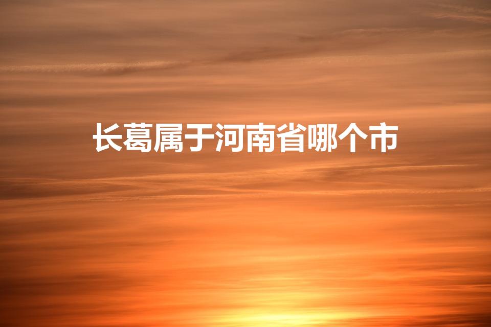 长葛属于河南省哪个市(河南长葛市属于哪个市)