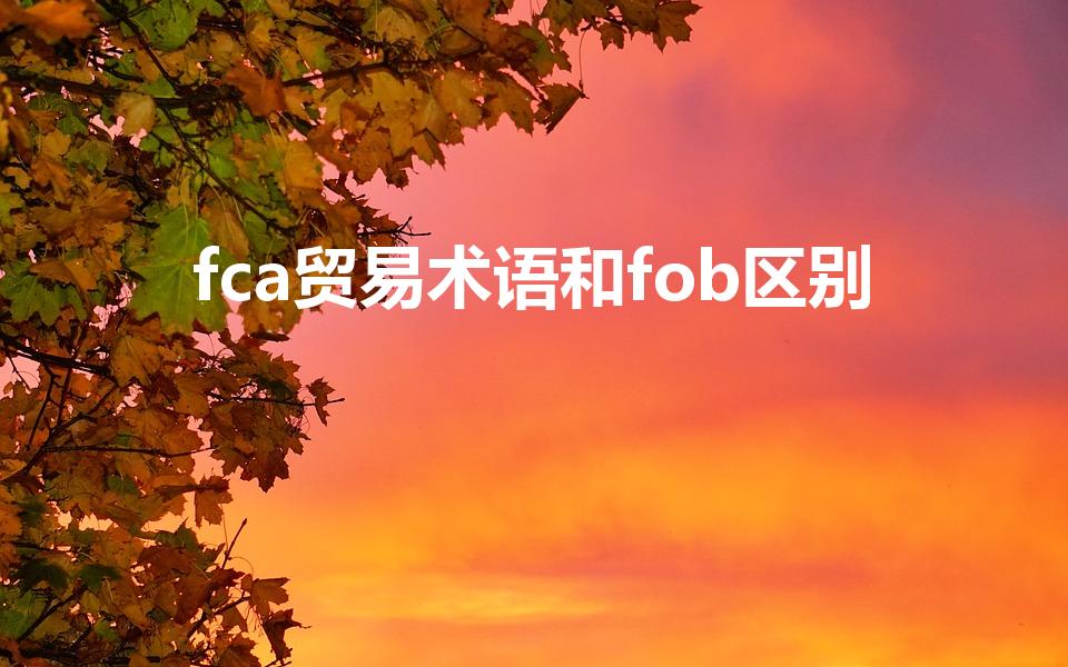 fca贸易术语和fob区别（fca与fob的区别是什么）