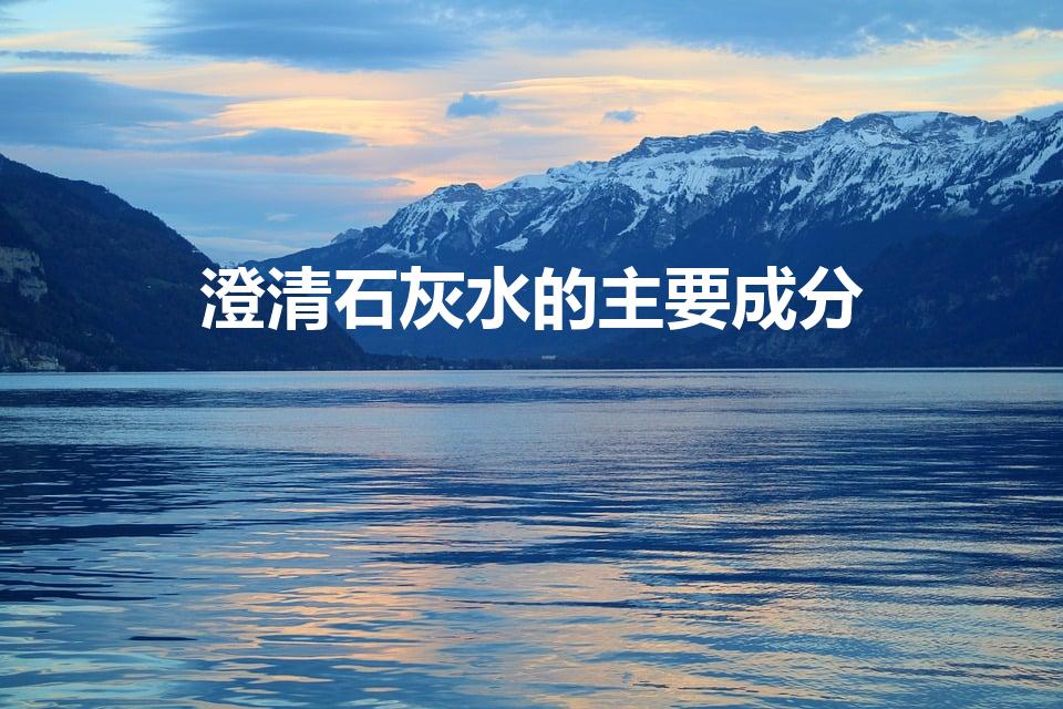澄清石灰水的主要成分（石灰水的主要成分）