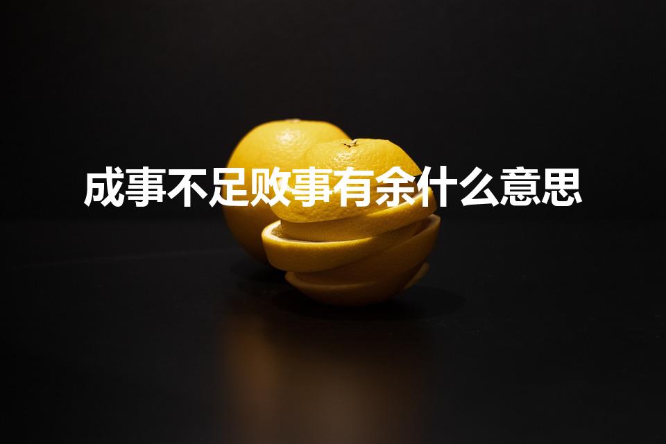 成事不足败事有余什么意思（成事不足,败事有余的成语解释）