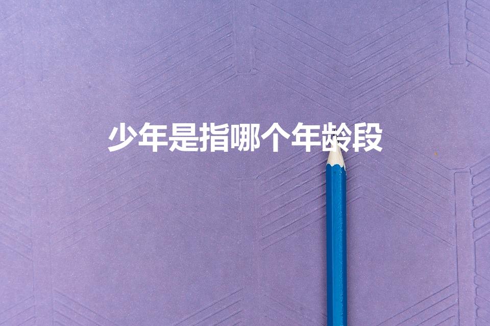 少年是指哪个年龄段（少年指什么什么年龄段）