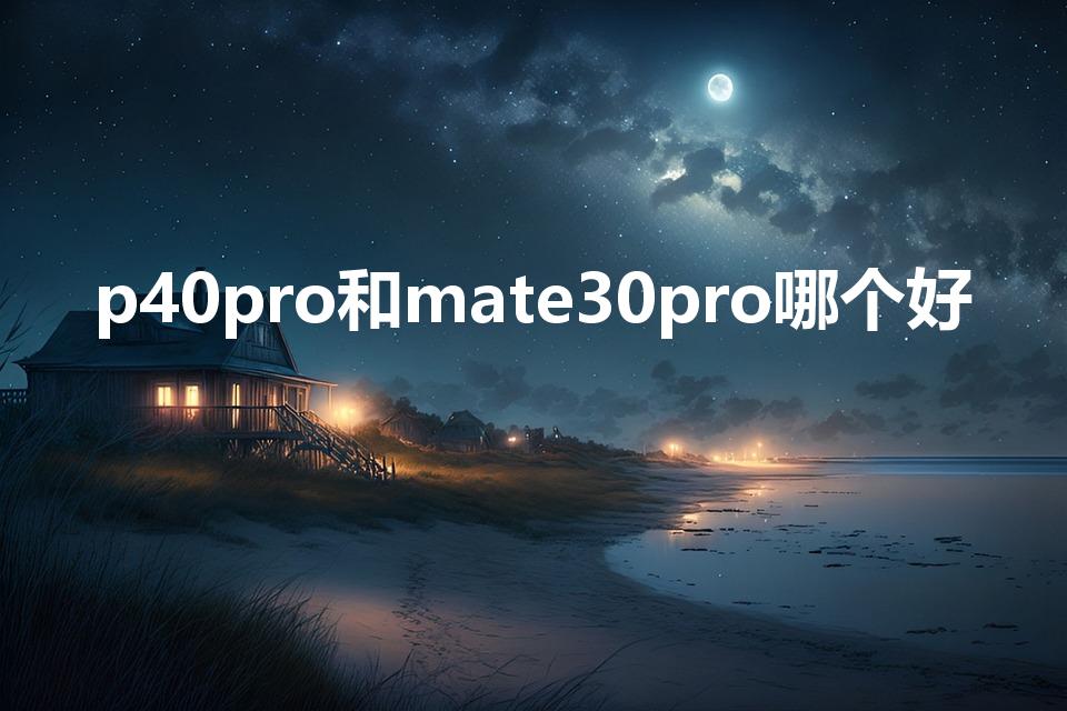 p40pro和mate30pro哪个好