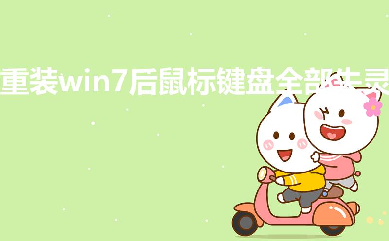 重装win7后鼠标键盘全部失灵