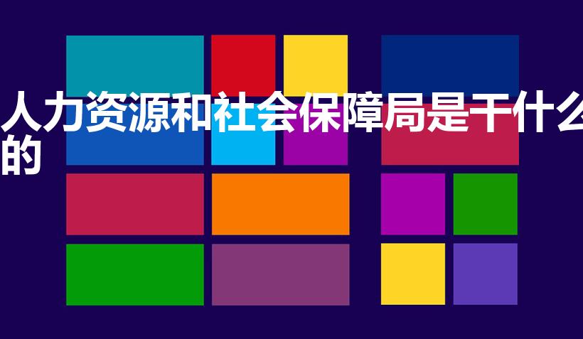 人力资源和社会保障局是干什么的