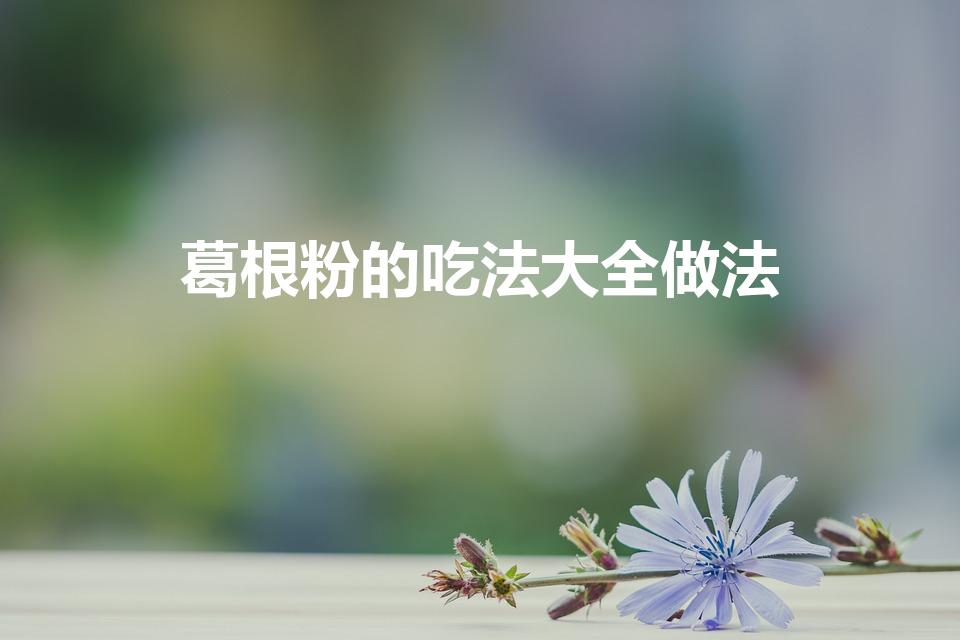 葛根粉的吃法大全做法（葛根粉怎么吃）