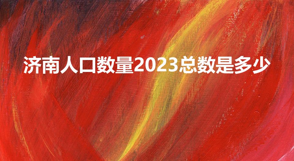 济南人口数量2023总数是多少（山东人口排名）