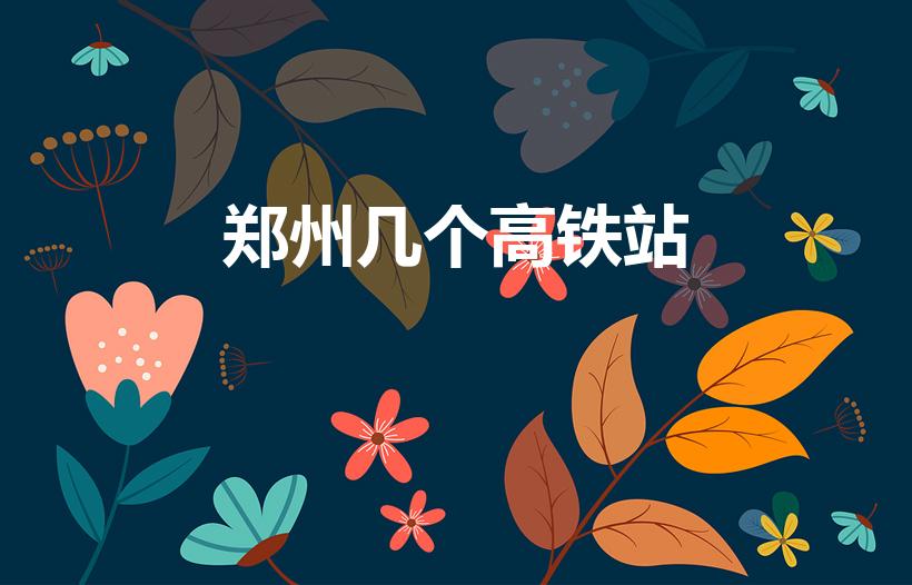 郑州几个高铁站（郑州高铁站有几个在哪）