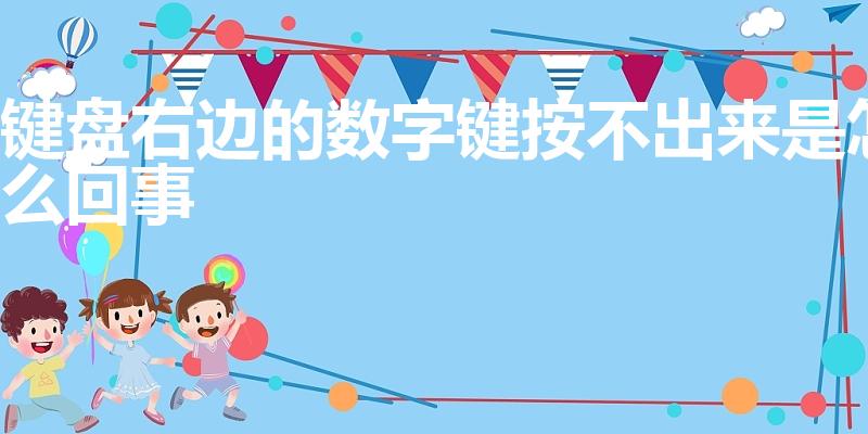 键盘右边的数字键按不出来是怎么回事