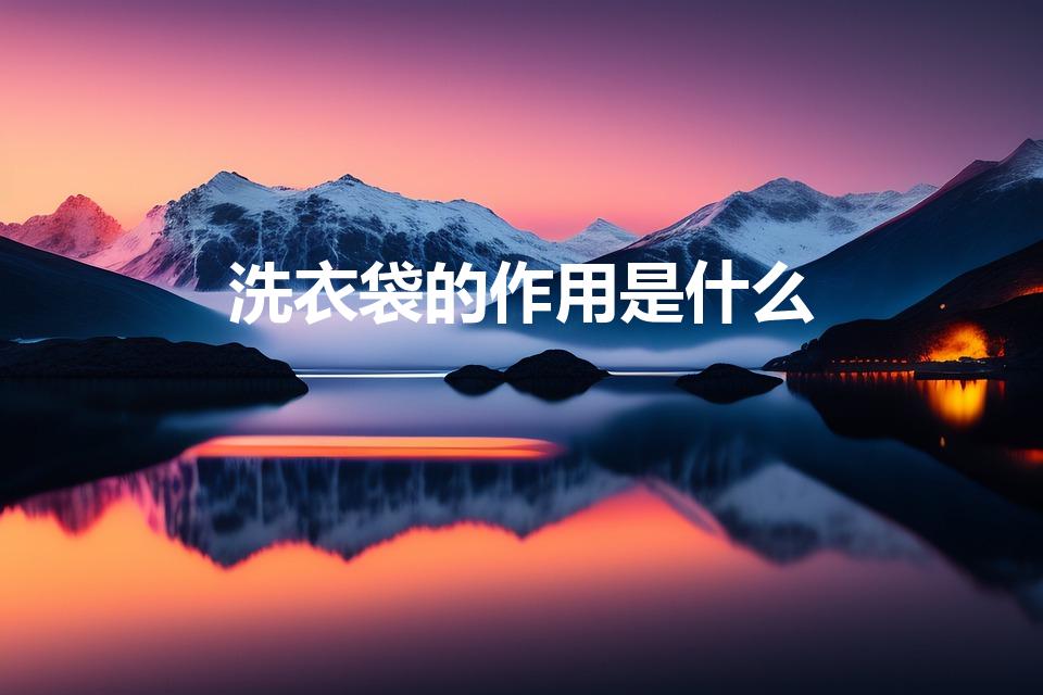 洗衣袋的作用是什么（洗衣袋是什么）